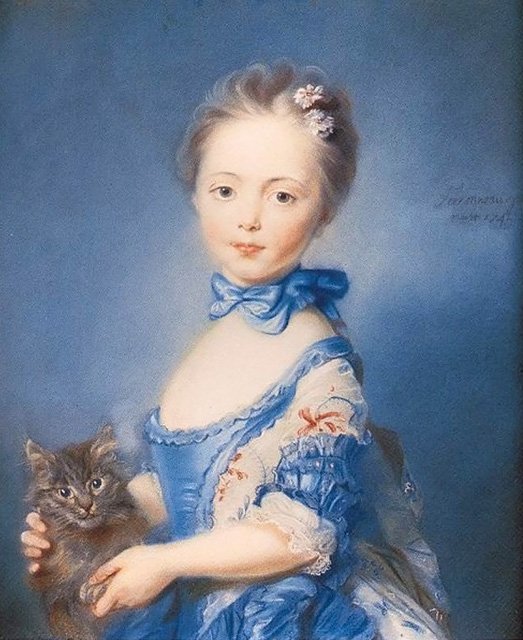 Ж.-Б. Перонно «Портрет девочки с кошкой».