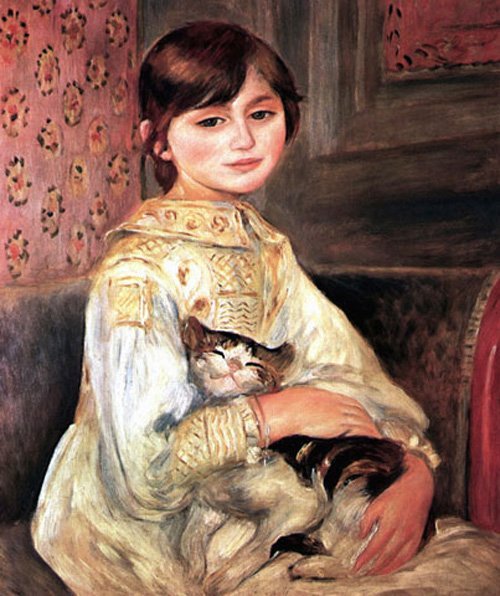 О. Ренуар «Жюли Мане с кошкой».